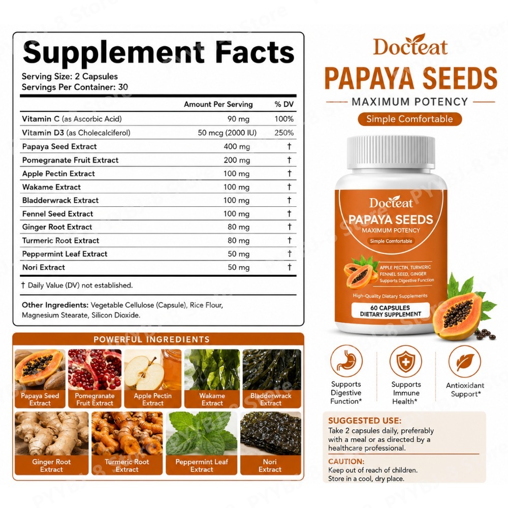Capsules de graines de papaye  - Licorice Root Extract avis et prix